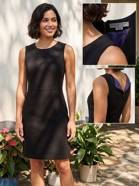 Marc New York Black Sleeveless Sheath Dress